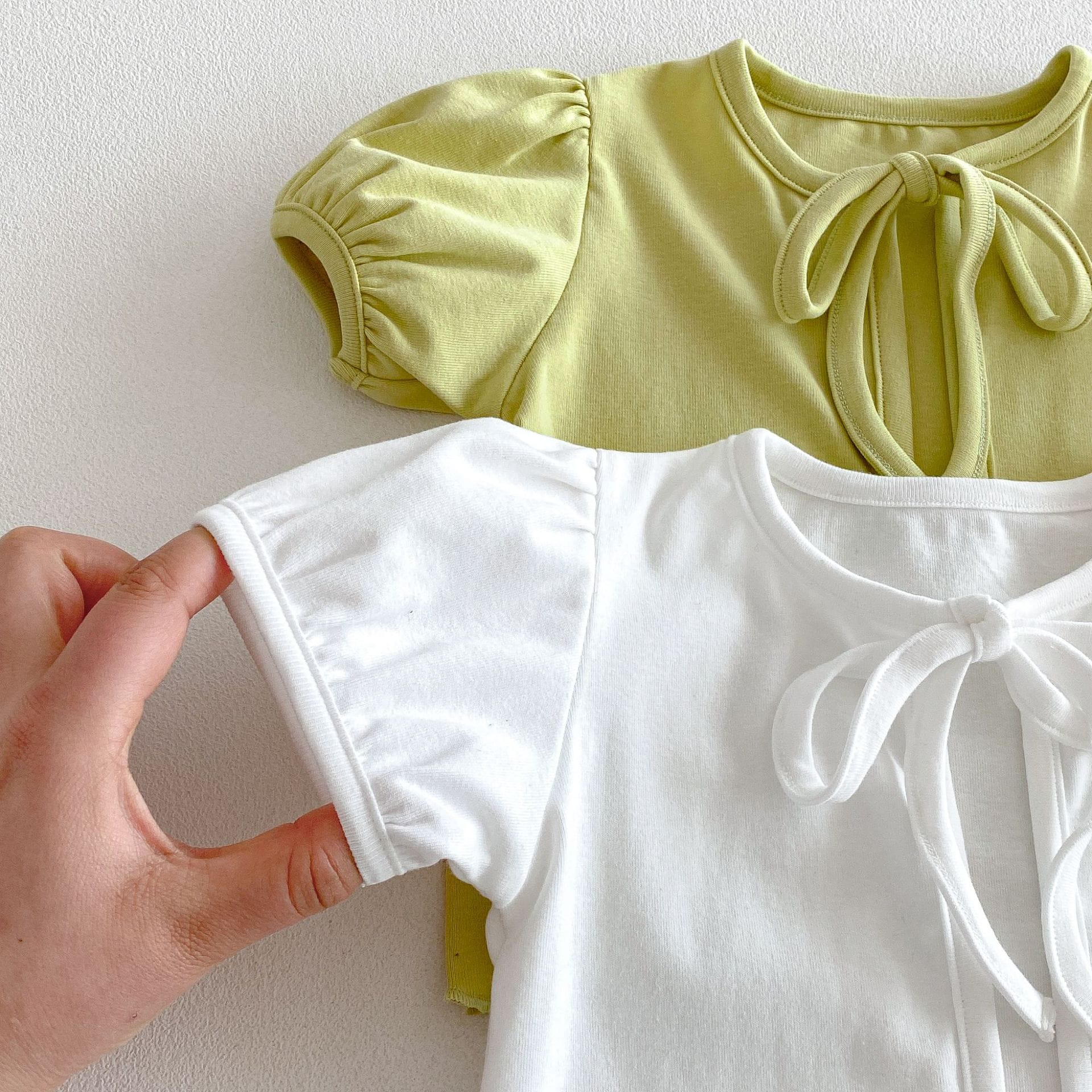 Puff Sleeve Ribbon Cami Set パフスリーブ リボン 半袖カーディガン【mh0012705】 angou 半袖セットアップ