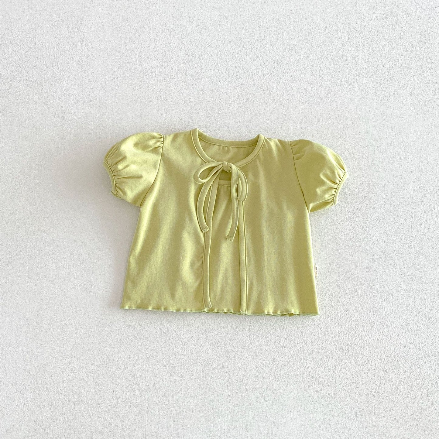Puff Sleeve Ribbon Cami Set パフスリーブ リボン 半袖カーディガン【mh0012705】 angou 半袖セットアップ