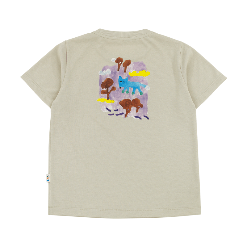 Quick-Drying Short Sleeve T-shirt プリント 半袖Tシャツ【mh0013103】 Beige / 100cm RICE & SKY 半袖Tシャツ