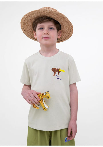 Quick-Drying Short Sleeve T-shirt プリント 半袖Tシャツ【mh0013103】 RICE & SKY 半袖Tシャツ