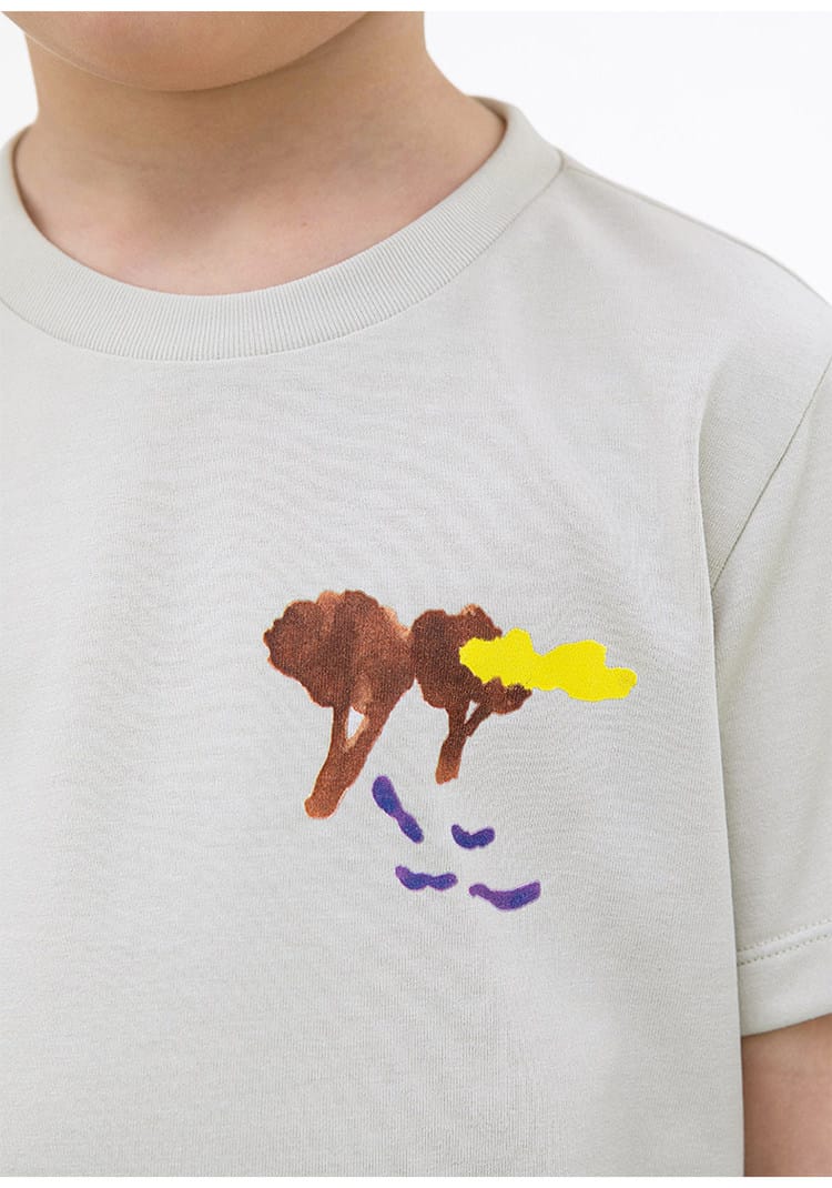 Quick-Drying Short Sleeve T-shirt プリント 半袖Tシャツ【mh0013103】 RICE & SKY 半袖Tシャツ