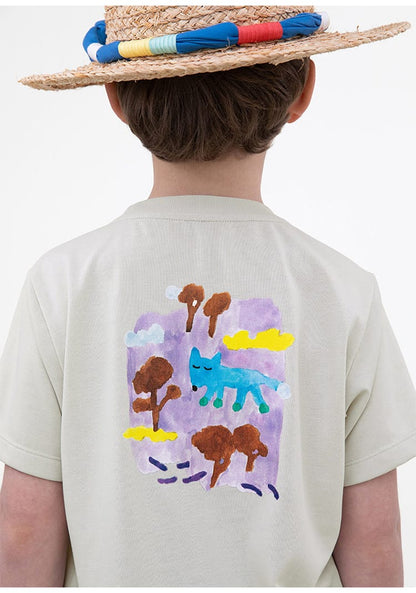 Quick-Drying Short Sleeve T-shirt プリント 半袖Tシャツ【mh0013103】 RICE & SKY 半袖Tシャツ