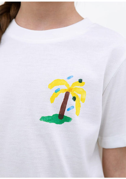 Quick-Drying Short Sleeve T-shirt プリント 半袖Tシャツ【mh0013103】 RICE & SKY 半袖Tシャツ