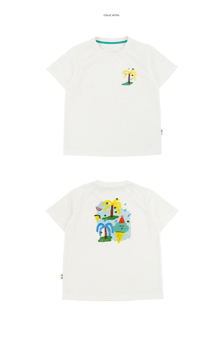 Quick-Drying Short Sleeve T-shirt プリント 半袖Tシャツ【mh0013103】 RICE & SKY 半袖Tシャツ