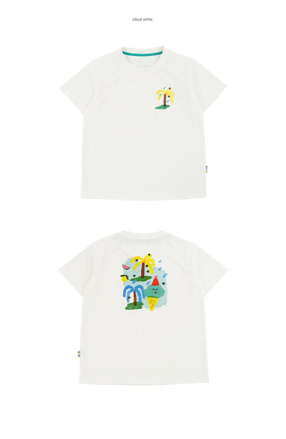 Quick-Drying Short Sleeve T-shirt プリント 半袖Tシャツ【mh0013103】 RICE & SKY 半袖Tシャツ