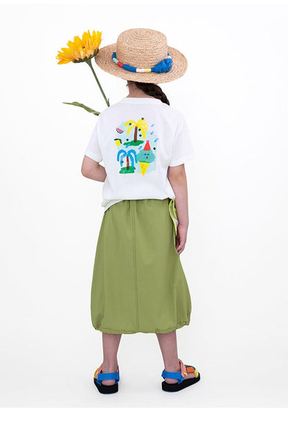 Quick-Drying Short Sleeve T-shirt プリント 半袖Tシャツ【mh0013103】 RICE & SKY 半袖Tシャツ