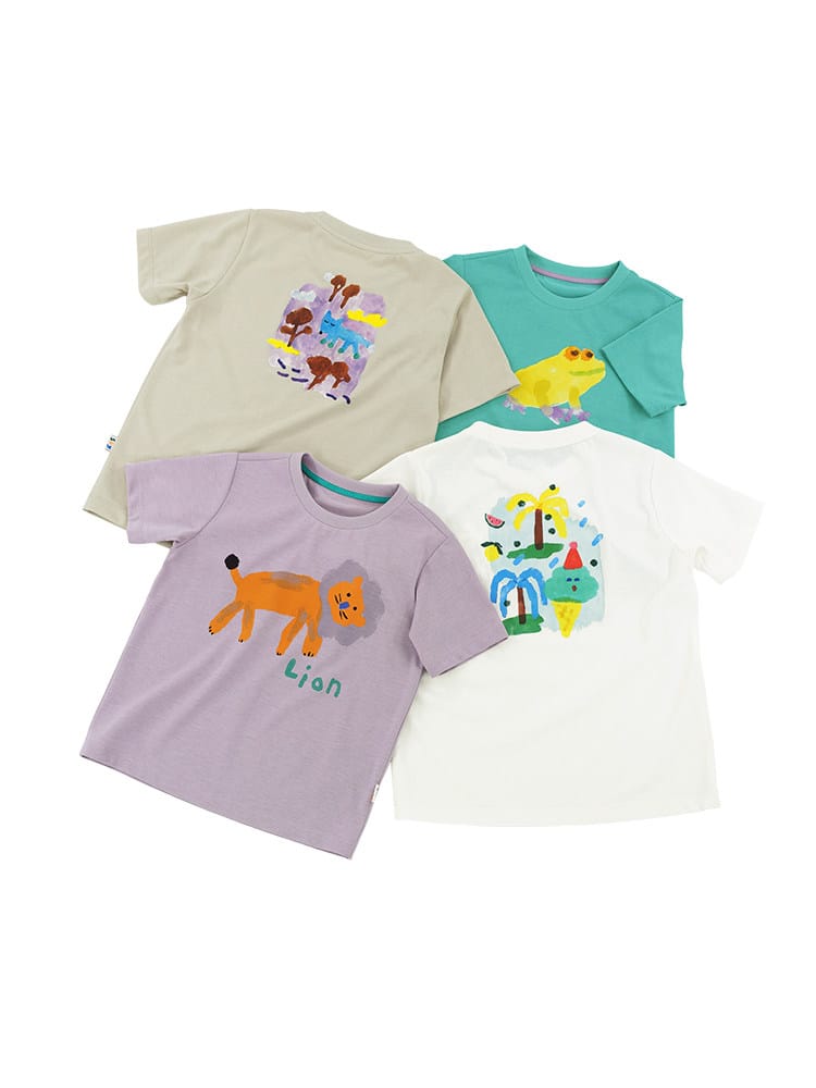 Quick-Drying Short Sleeve T-shirt プリント 半袖Tシャツ【mh0013103】 RICE & SKY 半袖Tシャツ