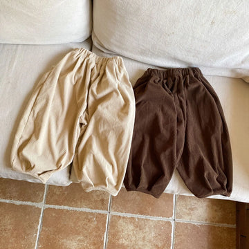 ロングパンツ・スウェットパンツ キッズパンツ コーデュロイルーズロングバルーンパンツ 2カラー【mh0006707】