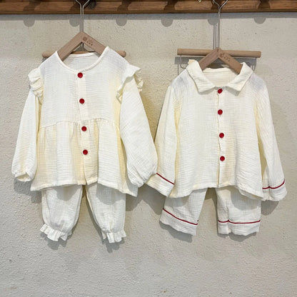 長袖セットアップ キッズセットアップ 2点セット 長袖パジャマセット ガールズ/ボーイズナチュラルスタイル【mh0008636】