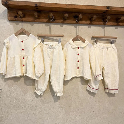 長袖セットアップ キッズセットアップ 2点セット 長袖パジャマセット ガールズ/ボーイズナチュラルスタイル【mh0008636】