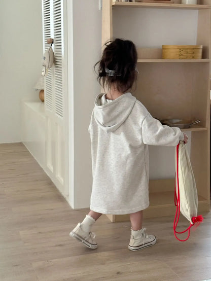 長袖セットアップ キッズワンピース/セットアップ 2点セット ハートロゴフーディ長袖スウェットワンピース/フーディスウェットプルオーバー+ロングパンツ リンクコーデ 兄弟姉妹 お揃いコーデ【mh0008776】