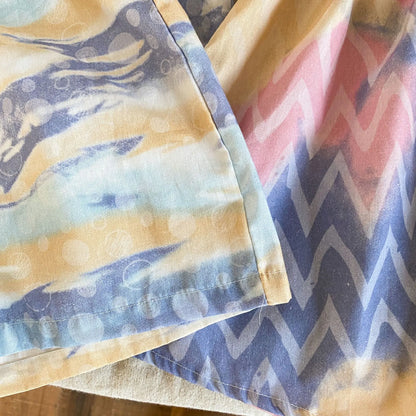 半袖セットアップ キッズワンピース/セットアップ 2点セット カラフルプリントノースリーブワンピース/半袖シャツ+ショートパンツ リンクコーデ 兄弟姉妹 お揃いコーデ【mh0008879】