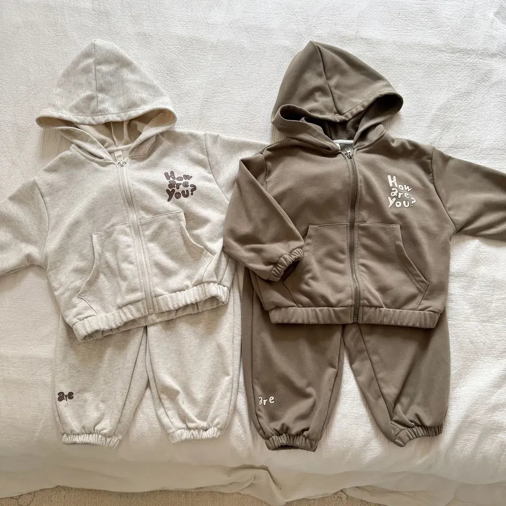 長袖セットアップ ロゴプリントジップアップパーカーセットアップ 2点セット【mh0011243】