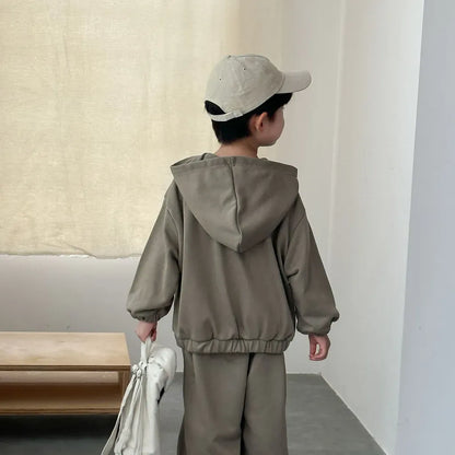 長袖セットアップ ロゴプリントジップアップパーカーセットアップ 2点セット【mh0011243】