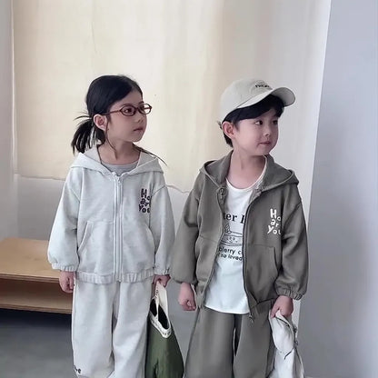 長袖セットアップ ロゴプリントジップアップパーカーセットアップ 2点セット【mh0011243】