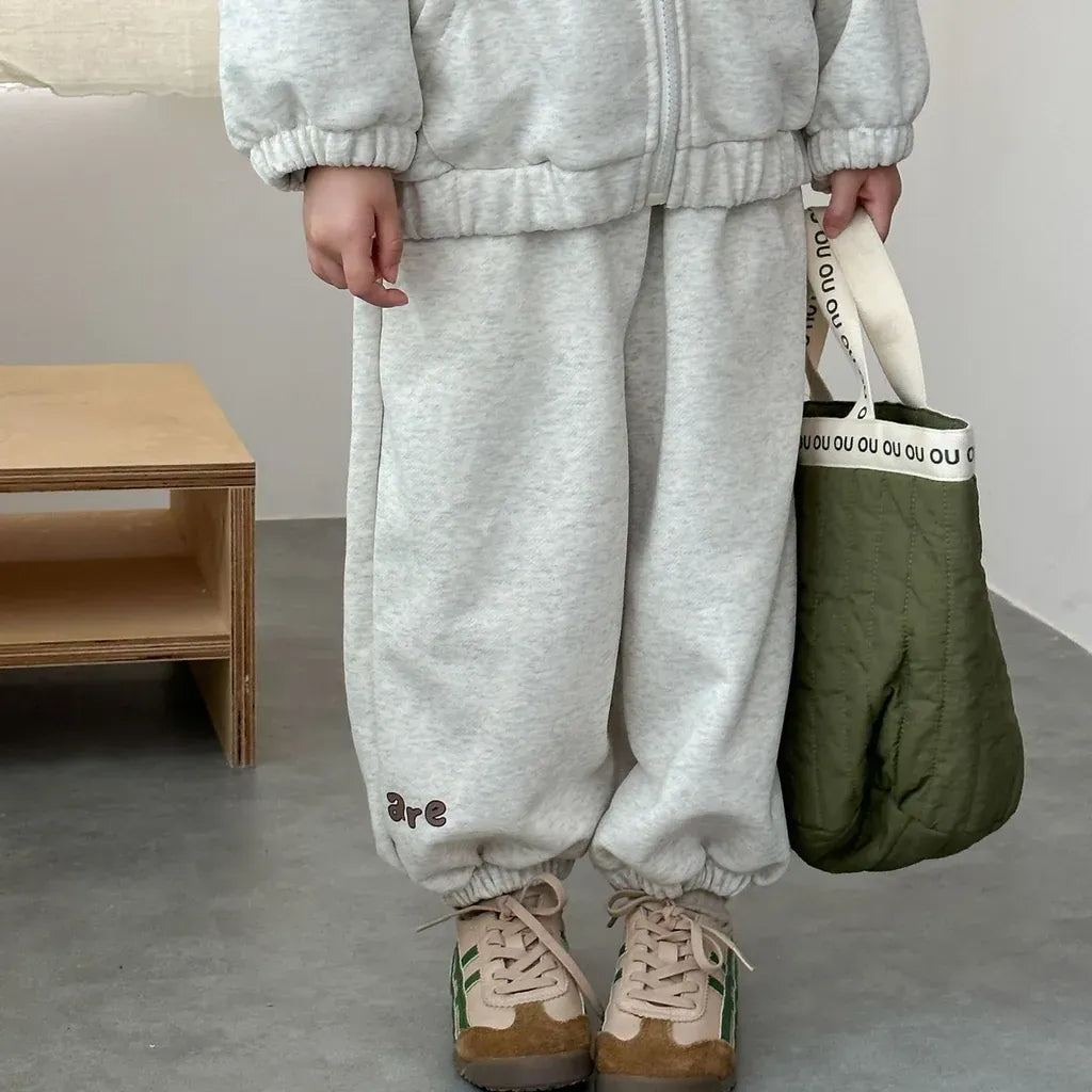 長袖セットアップ ロゴプリントジップアップパーカーセットアップ 2点セット【mh0011243】