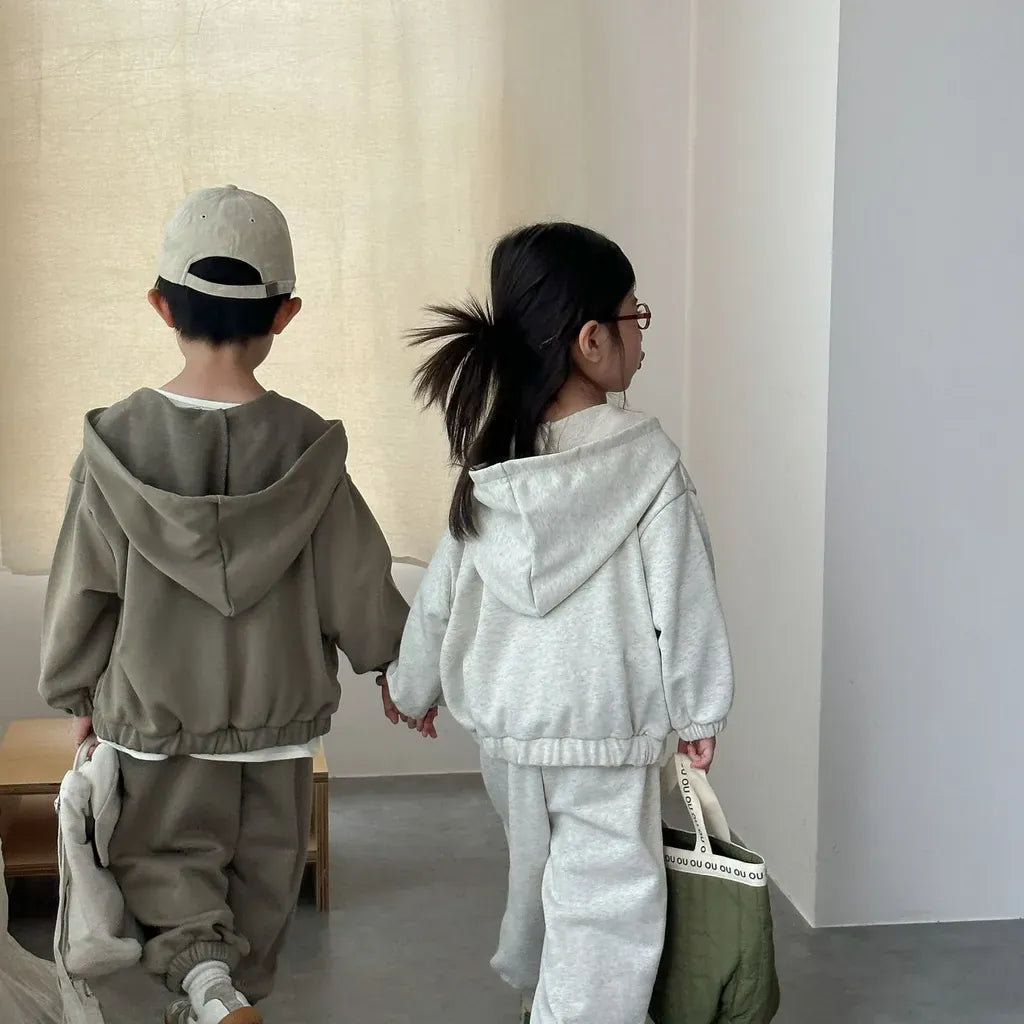 長袖セットアップ ロゴプリントジップアップパーカーセットアップ 2点セット【mh0011243】