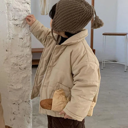 ショートコート・ジャケット・ジャンパー Beige Apricot / 12M  80CM キッズアウター 裏ボアフリースパデッドジャケットコート【mh0007792】