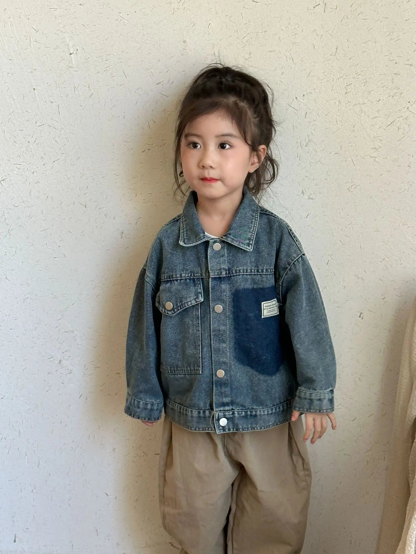 ショートコート・ジャケット・ジャンパー Blue / 80cm 12M キッズアウター パッチワークポケットデニムジャケットブルゾン【mh0008517】