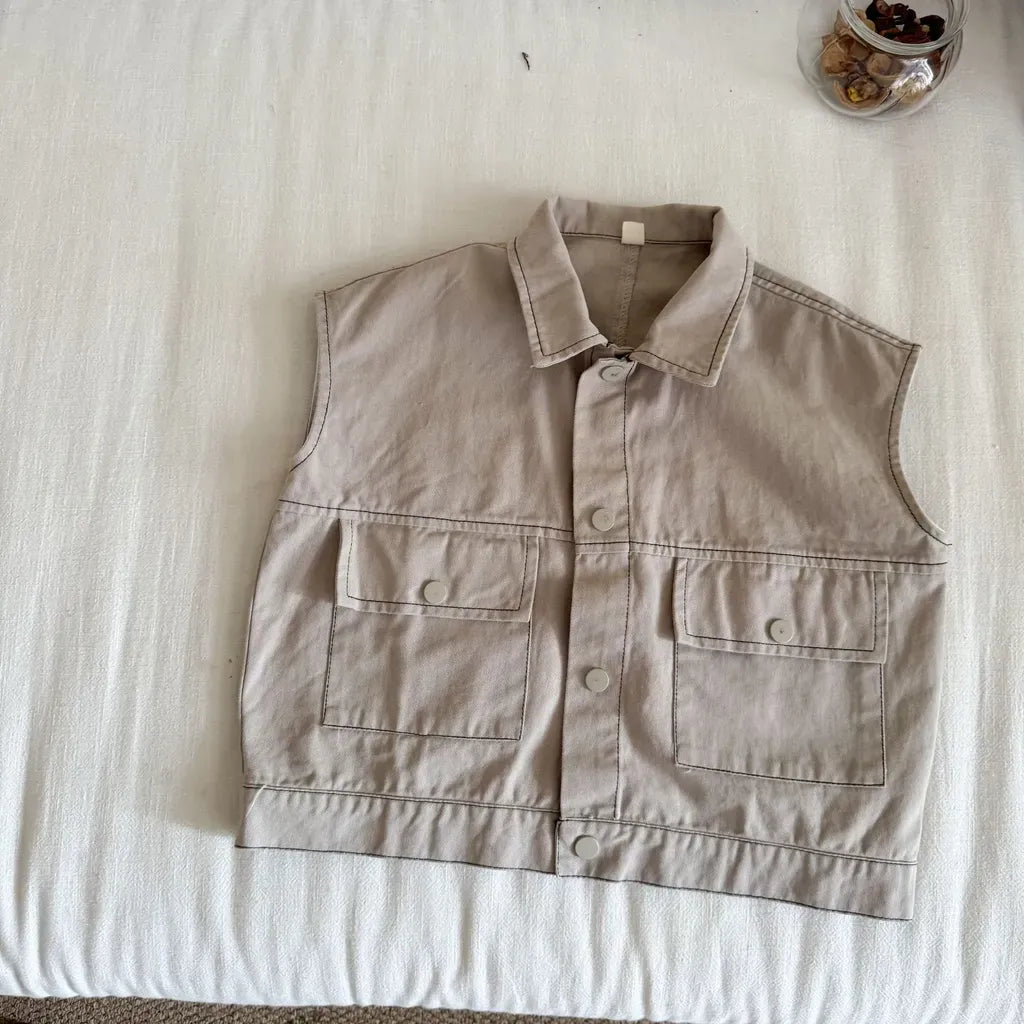 ベスト Gray / 80cm ビッグポケットワークベスト【mh0011233】