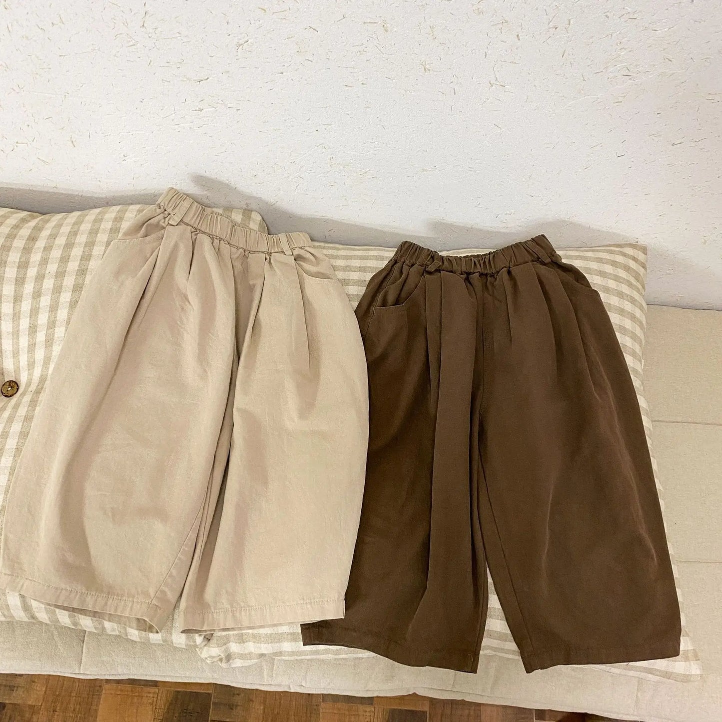 ロングパンツ・スウェットパンツ キッズパンツ ポケットロゴプリントロングワイドルーズパンツ【mh-0008775】