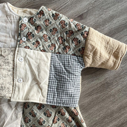 ショートコート・ジャケット・ジャンパー キッズパッチワークジャケット スカート 単品 ガールズ 女の子 子供服【mh0003174】