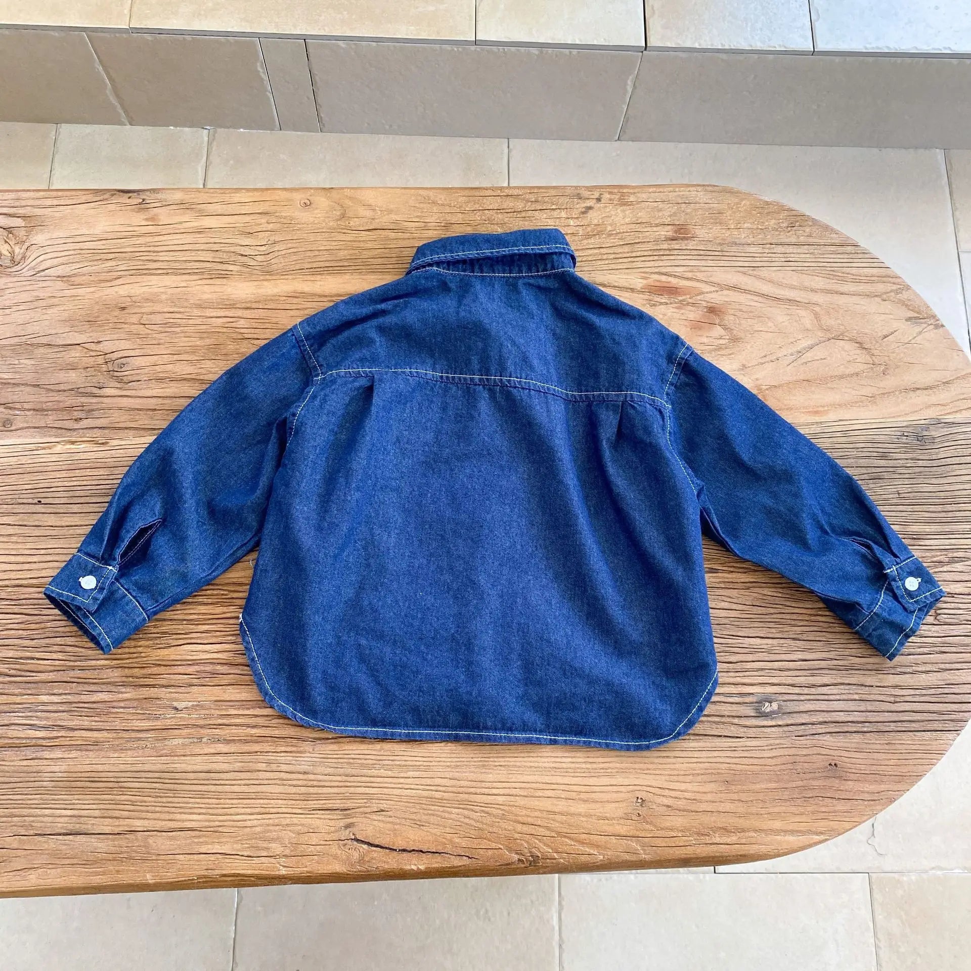 長袖ワンピース キッズトップス/ワンピース デニム 長袖シャツ/長袖セーラーカラーワンピース リンクコーデ 兄弟姉妹 お揃いコーデ【mh0006425】