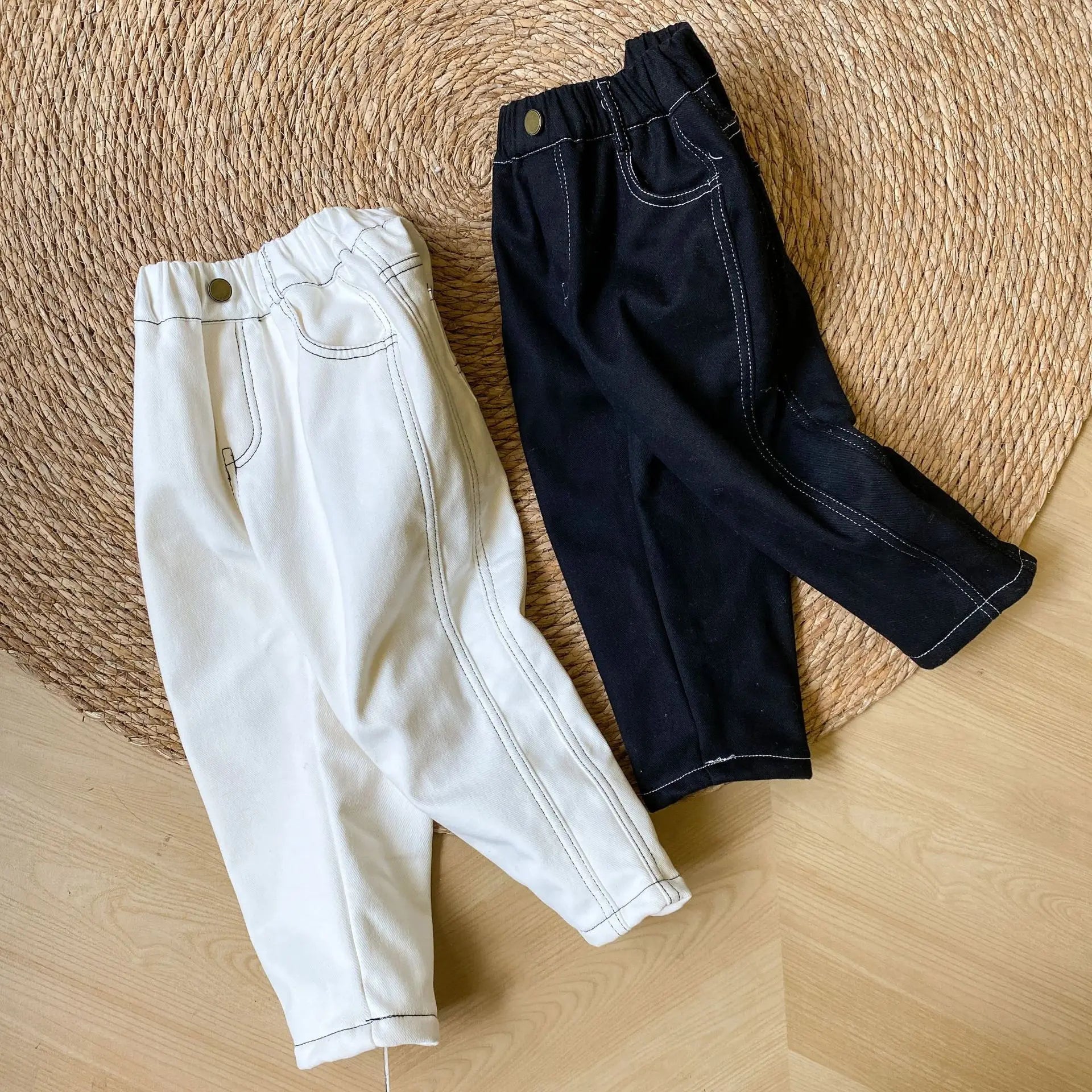 ロングパンツ・スウェットパンツ キッズパンツ 裏フリースシンプルペンシルロングパンツ【mh0007781】