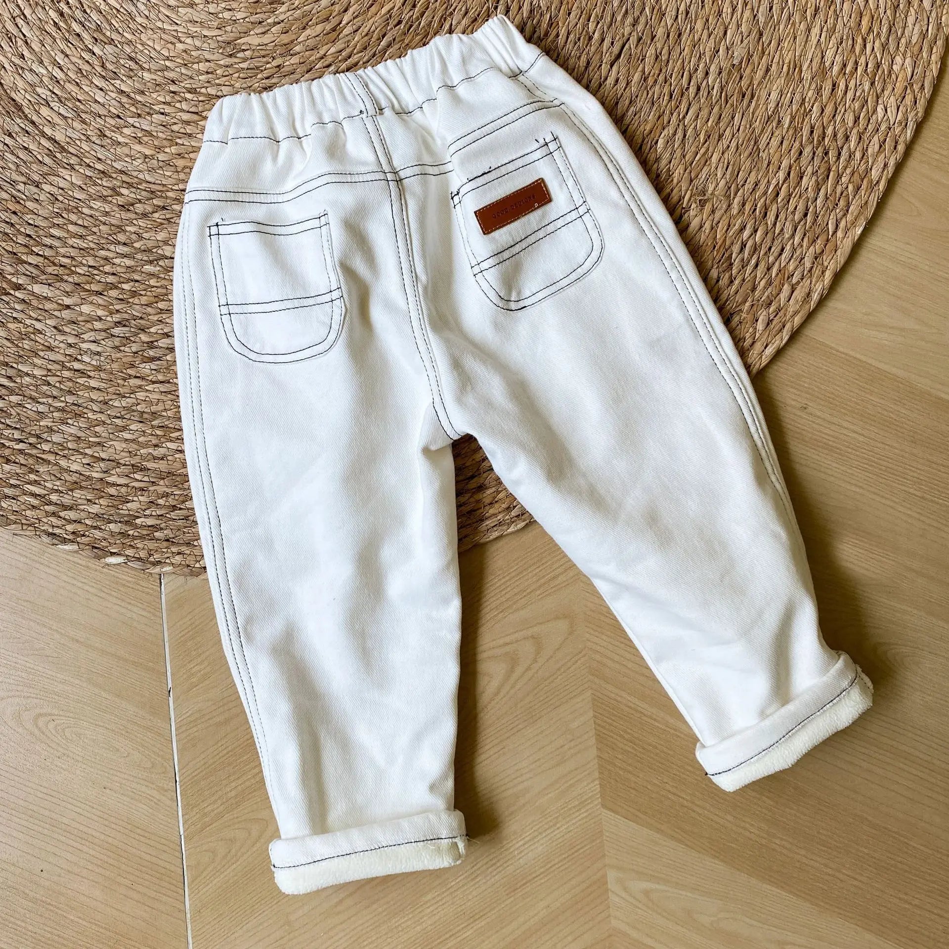 ロングパンツ・スウェットパンツ キッズパンツ 裏フリースシンプルペンシルロングパンツ【mh0007781】