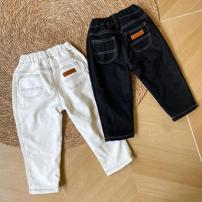 ロングパンツ・スウェットパンツ キッズパンツ 裏フリースシンプルペンシルロングパンツ【mh0007781】