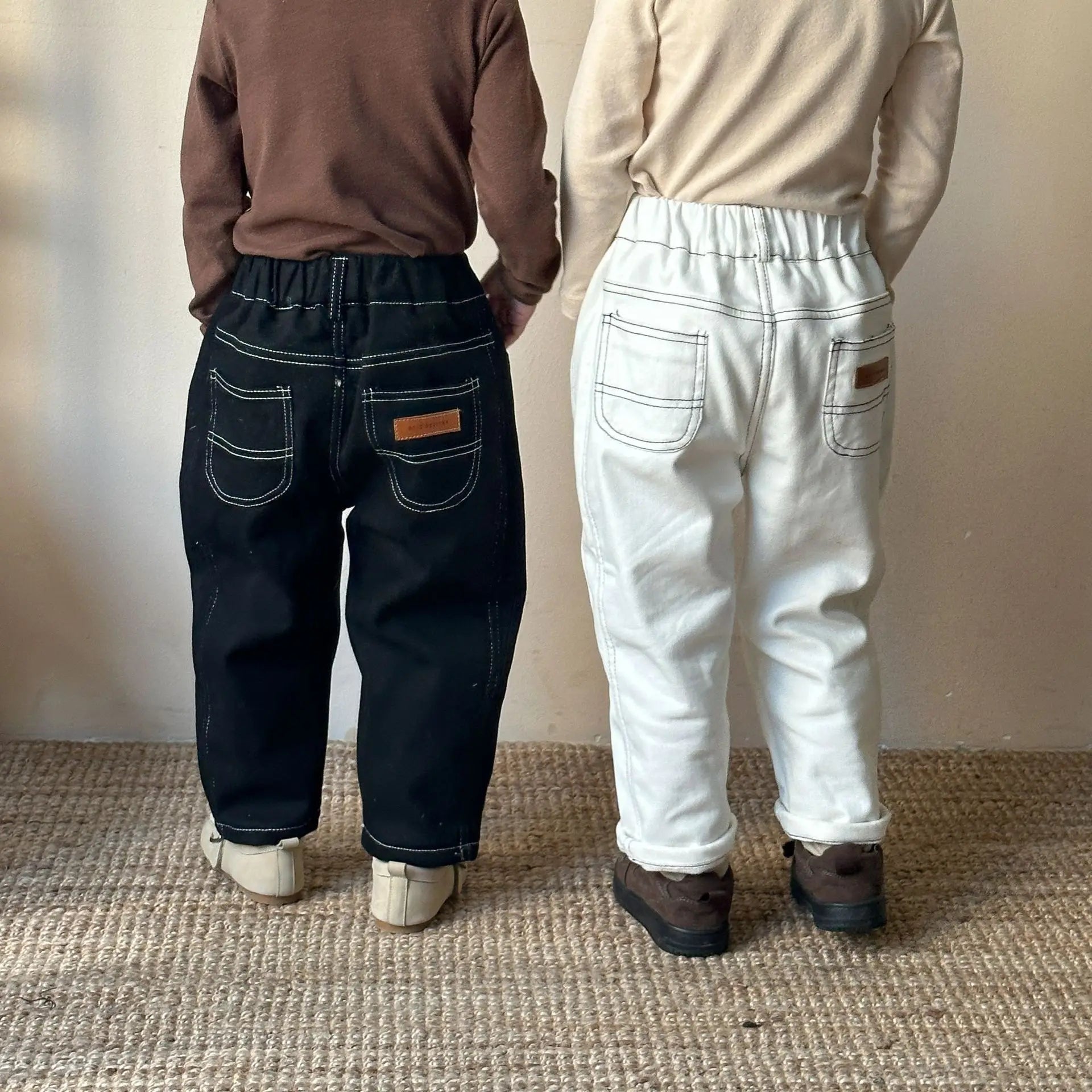 ロングパンツ・スウェットパンツ キッズパンツ 裏フリースシンプルペンシルロングパンツ【mh0007781】