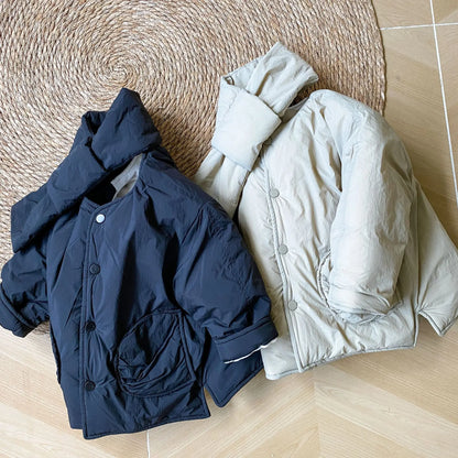 ショートコート・ジャケット・ジャンパー キッズアウター マフラードッキング裏フリースパデッドジャケットコート【mh0007786】