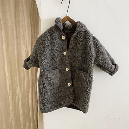 ロングコート キッズアウター ボアフリースシンプルロングコート【mh0007793】