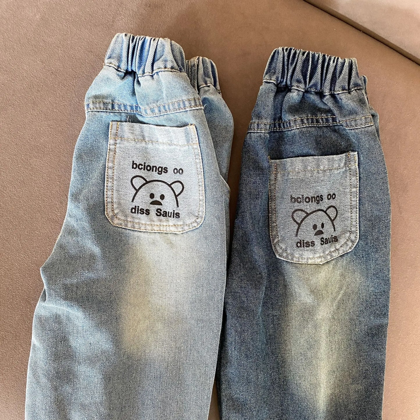 デニムパンツ キッズパンツ ダメージ加工ルーズデニムパンツジーンズ【mh0008056】