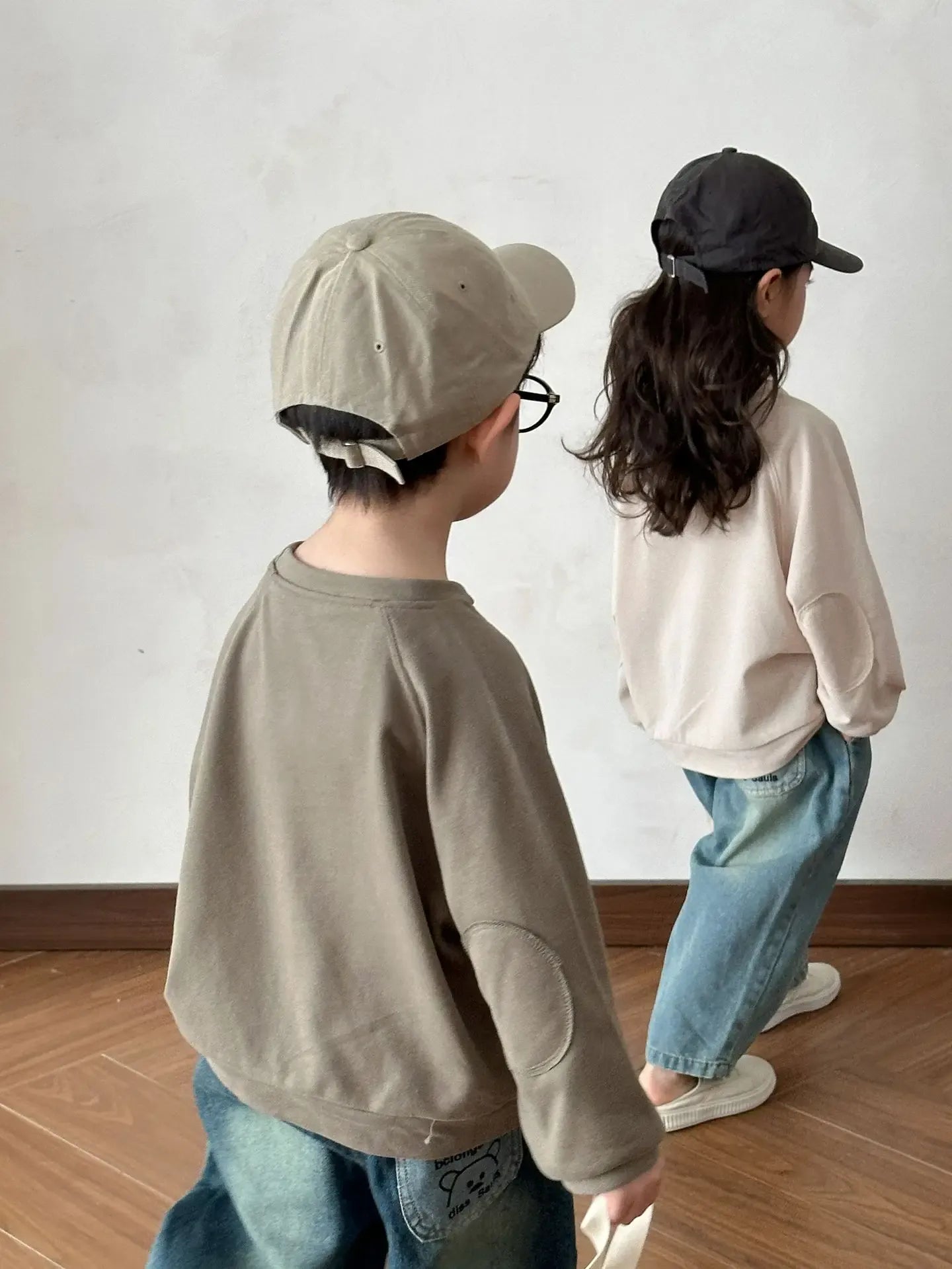 デニムパンツ キッズパンツ ダメージ加工ルーズデニムパンツジーンズ【mh0008056】