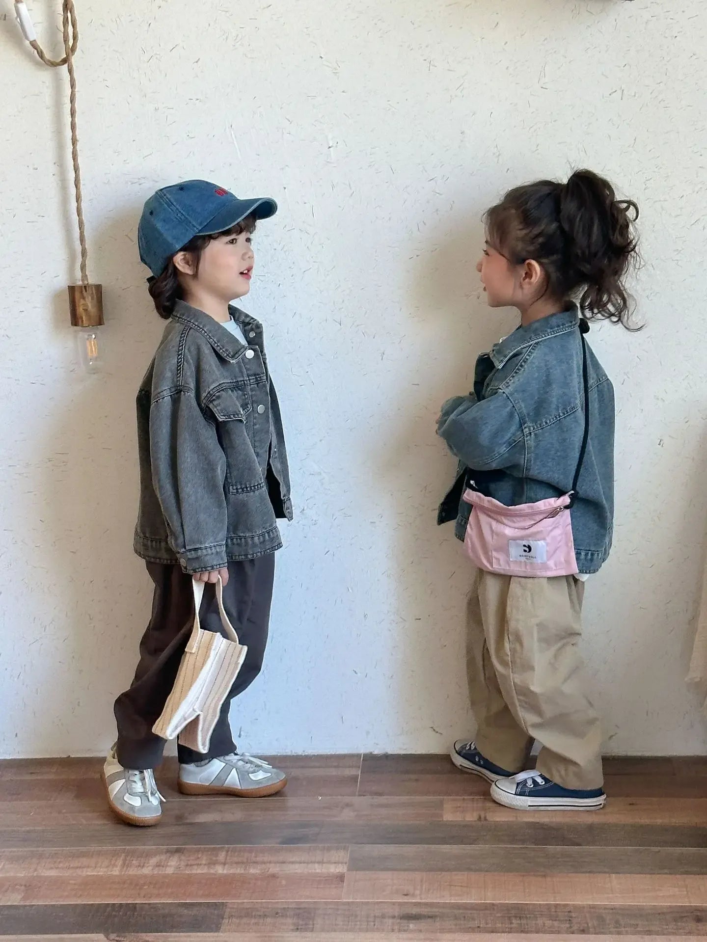 ショートコート・ジャケット・ジャンパー キッズアウター パッチワークポケットデニムジャケットブルゾン【mh0008517】