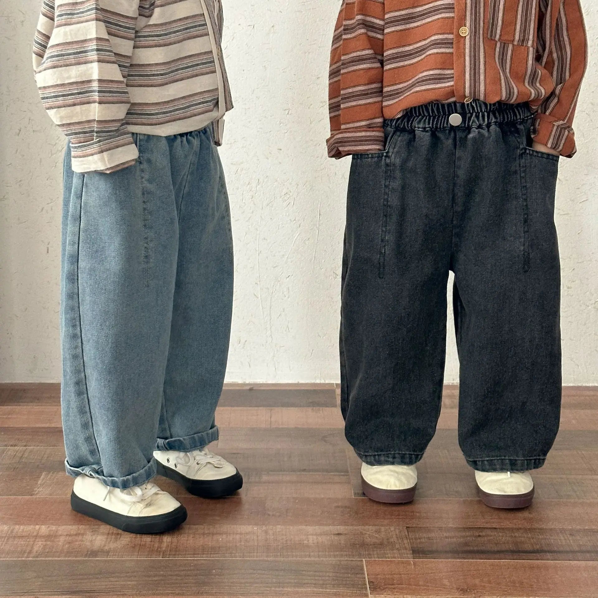 デニムパンツ キッズパンツ シンプルベーシックデニムロングパンツ【mh0008773】