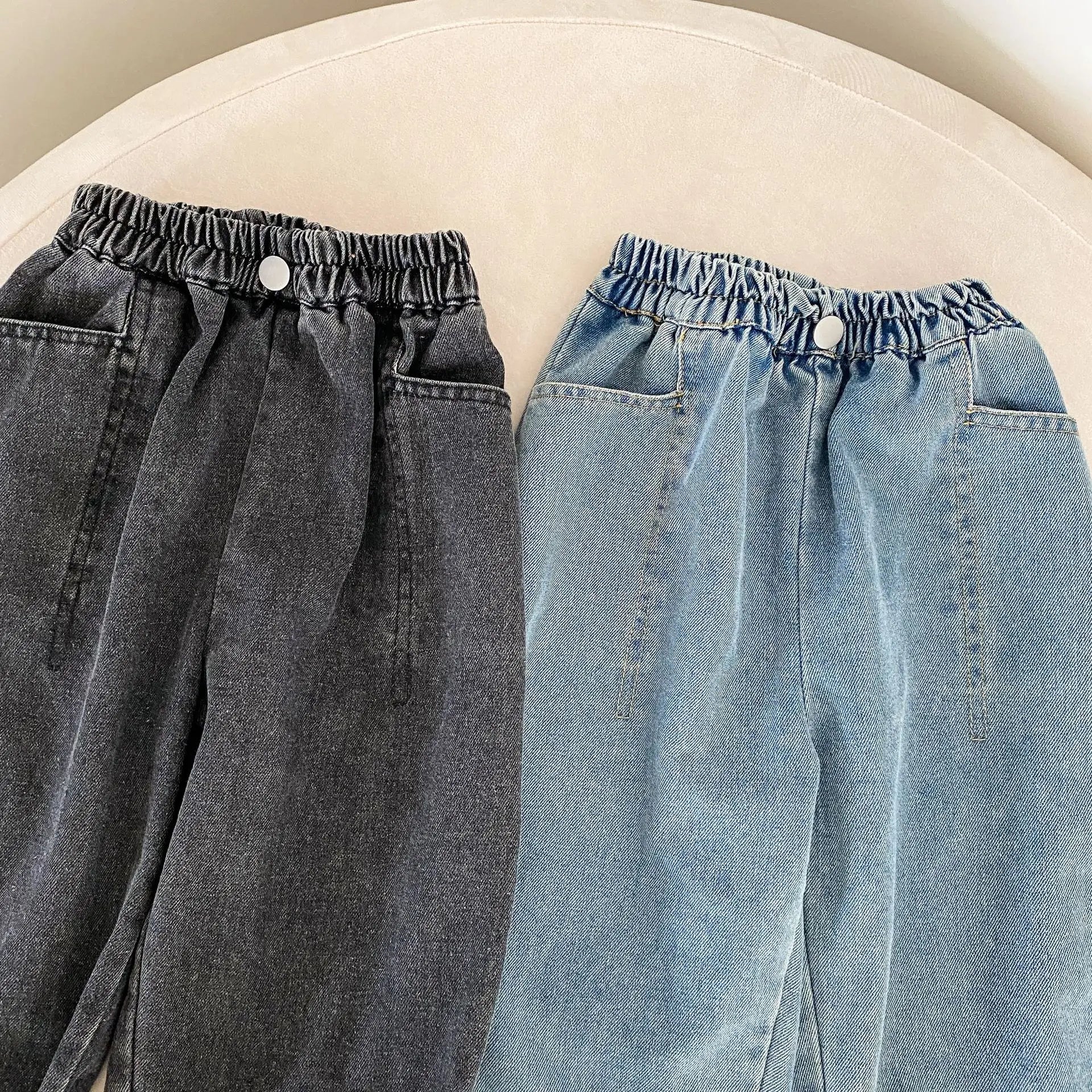 デニムパンツ キッズパンツ シンプルベーシックデニムロングパンツ【mh0008773】