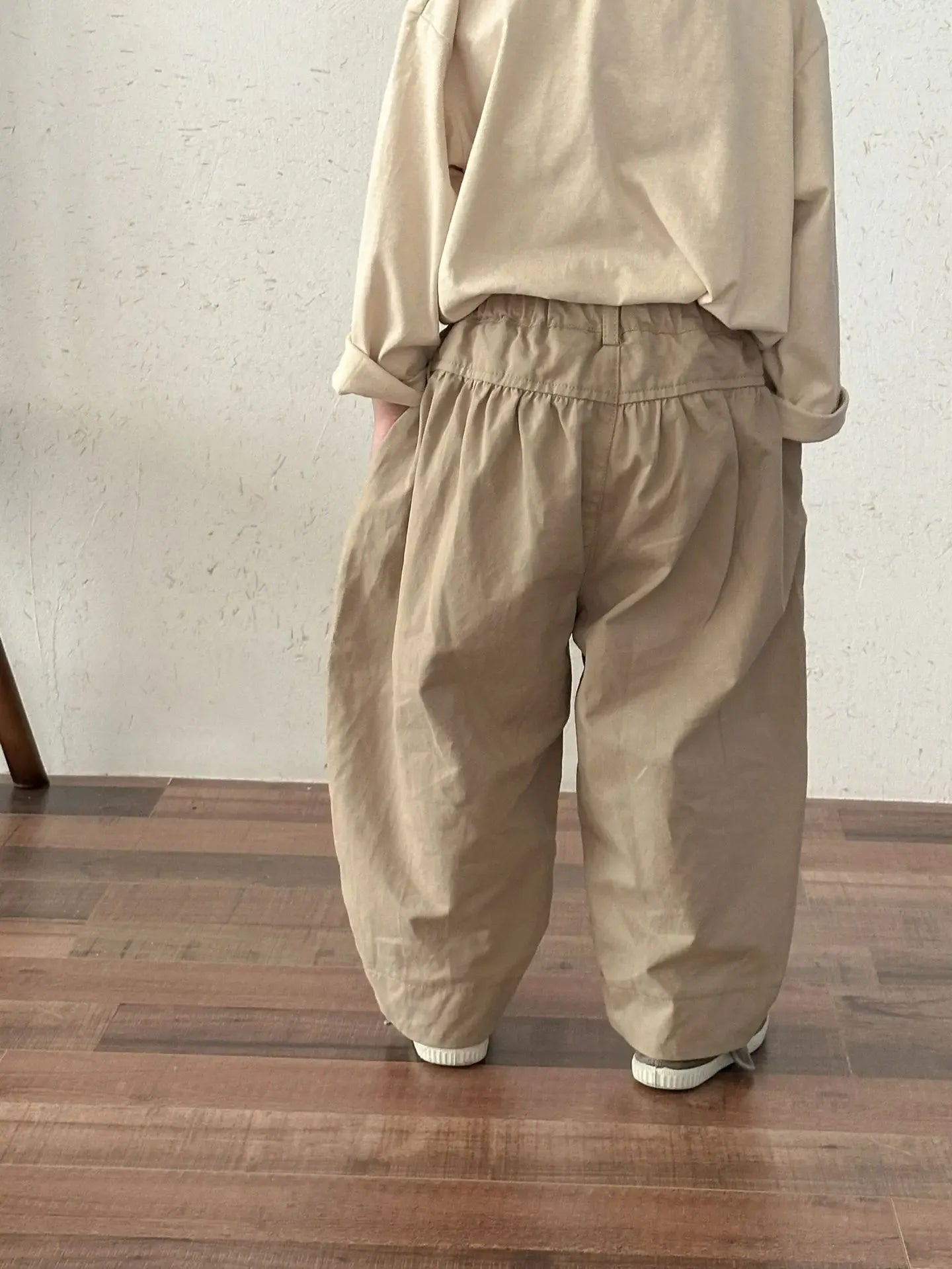 ロングパンツ・スウェットパンツ キッズパンツ シンプルベーシックルーズワイドロングバレルパンツ【mh0008779】