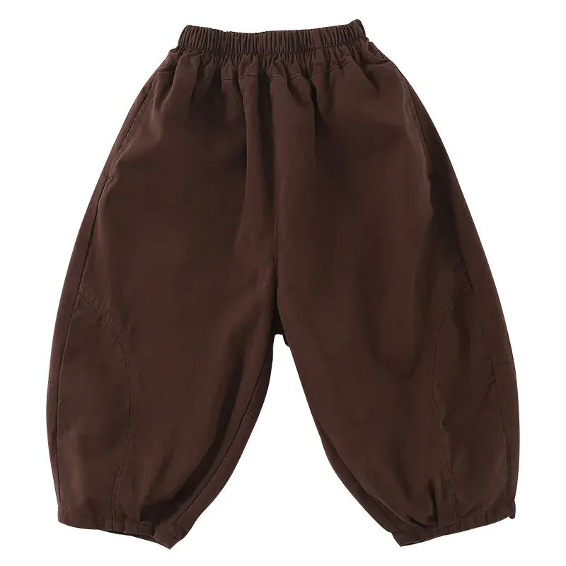 ロングパンツ・スウェットパンツ キッズパンツ シンプルベーシックデイリーロングルーズパンツ【mh0008823】