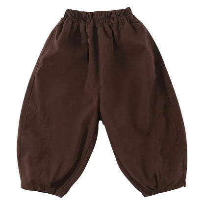 ロングパンツ・スウェットパンツ キッズパンツ シンプルベーシックデイリーロングルーズパンツ【mh0008823】