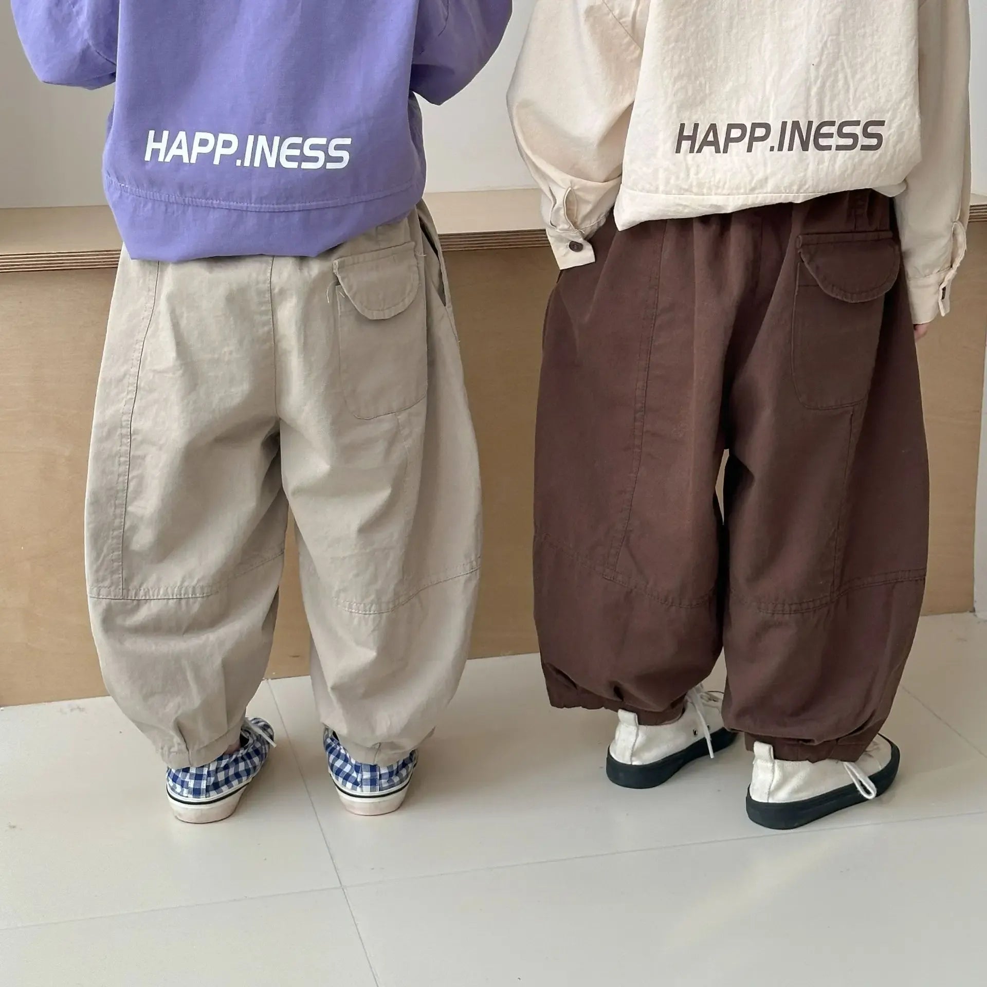 ロングパンツ・スウェットパンツ キッズパンツ シンプルベーシックデイリーロングルーズパンツ【mh0008823】