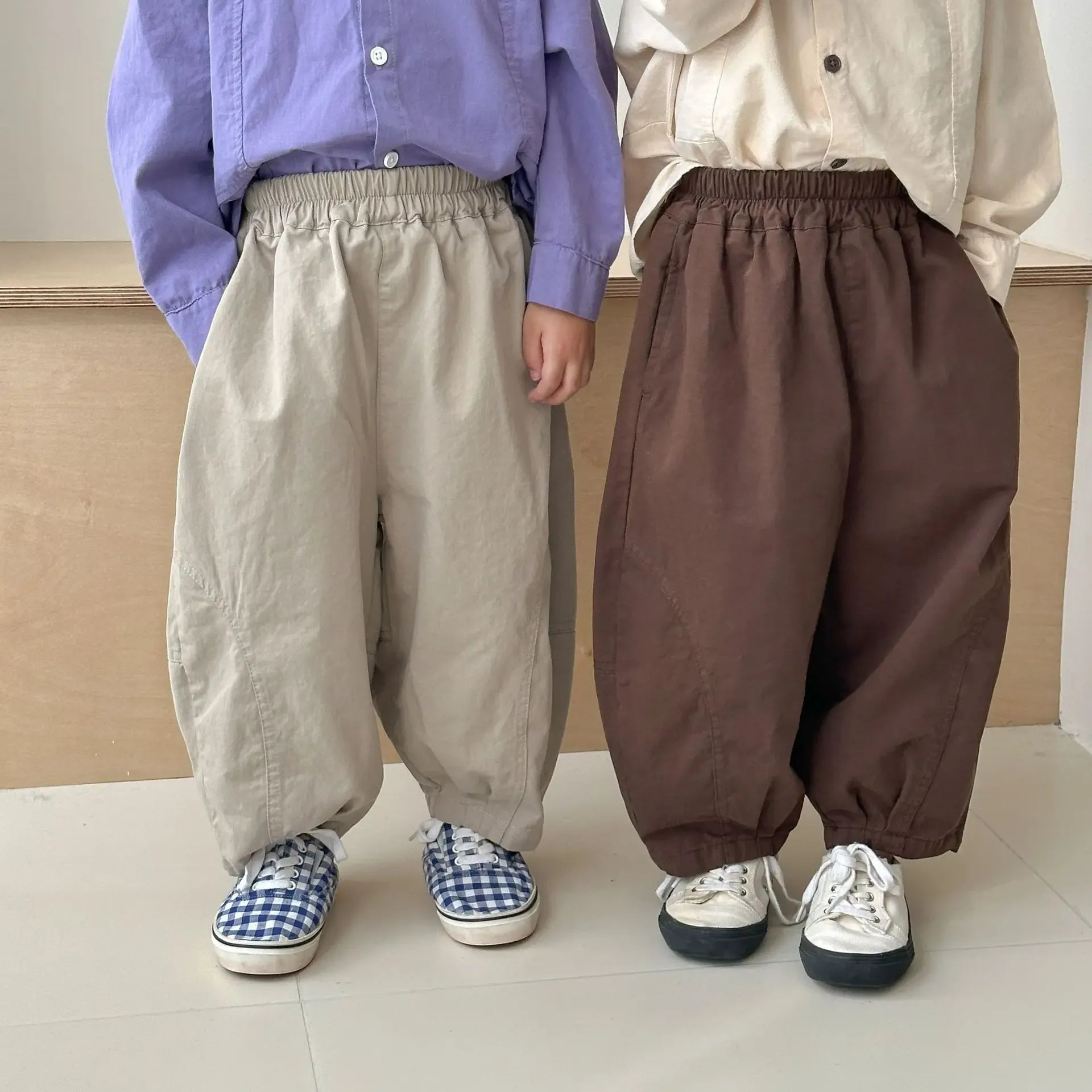 ロングパンツ・スウェットパンツ キッズパンツ シンプルベーシックデイリーロングルーズパンツ【mh0008823】