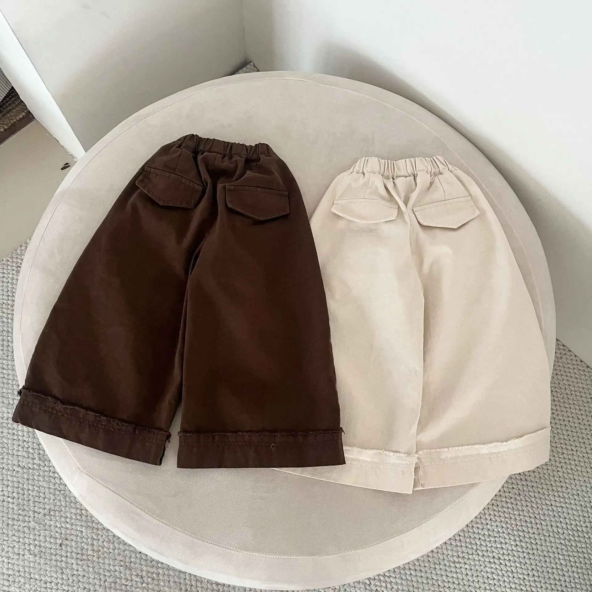 ロングパンツ・スウェットパンツ キッズパンツ ロールアップデザインロングルーズワイドパンツ【mh0008831】