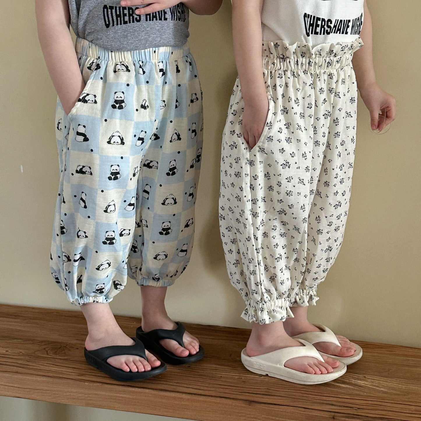 ロングパンツ・スウェットパンツ プリント柄サマーイージーパンツ【mh0009825】