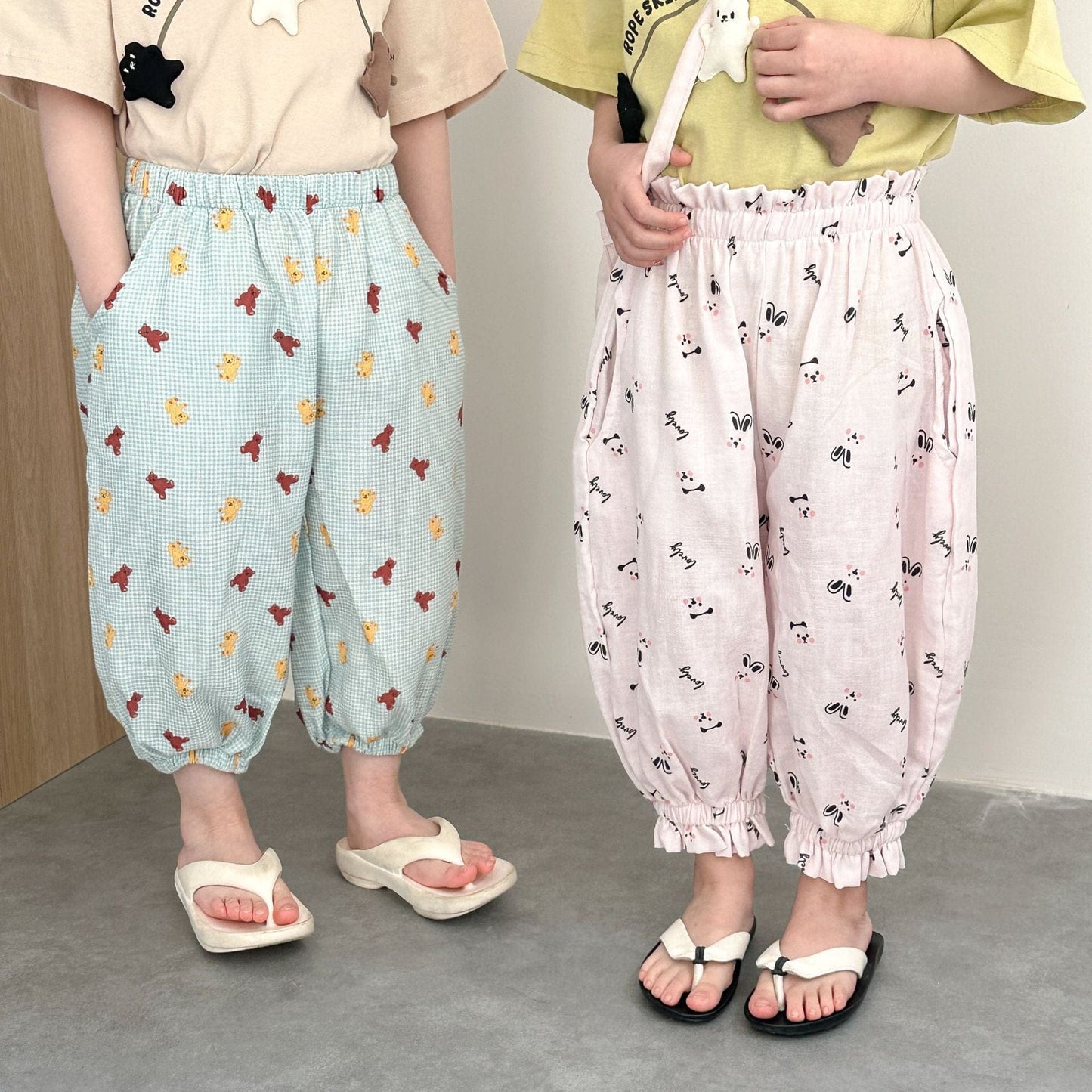 ロングパンツ・スウェットパンツ プリント柄サマーイージーパンツ【mh0009825】