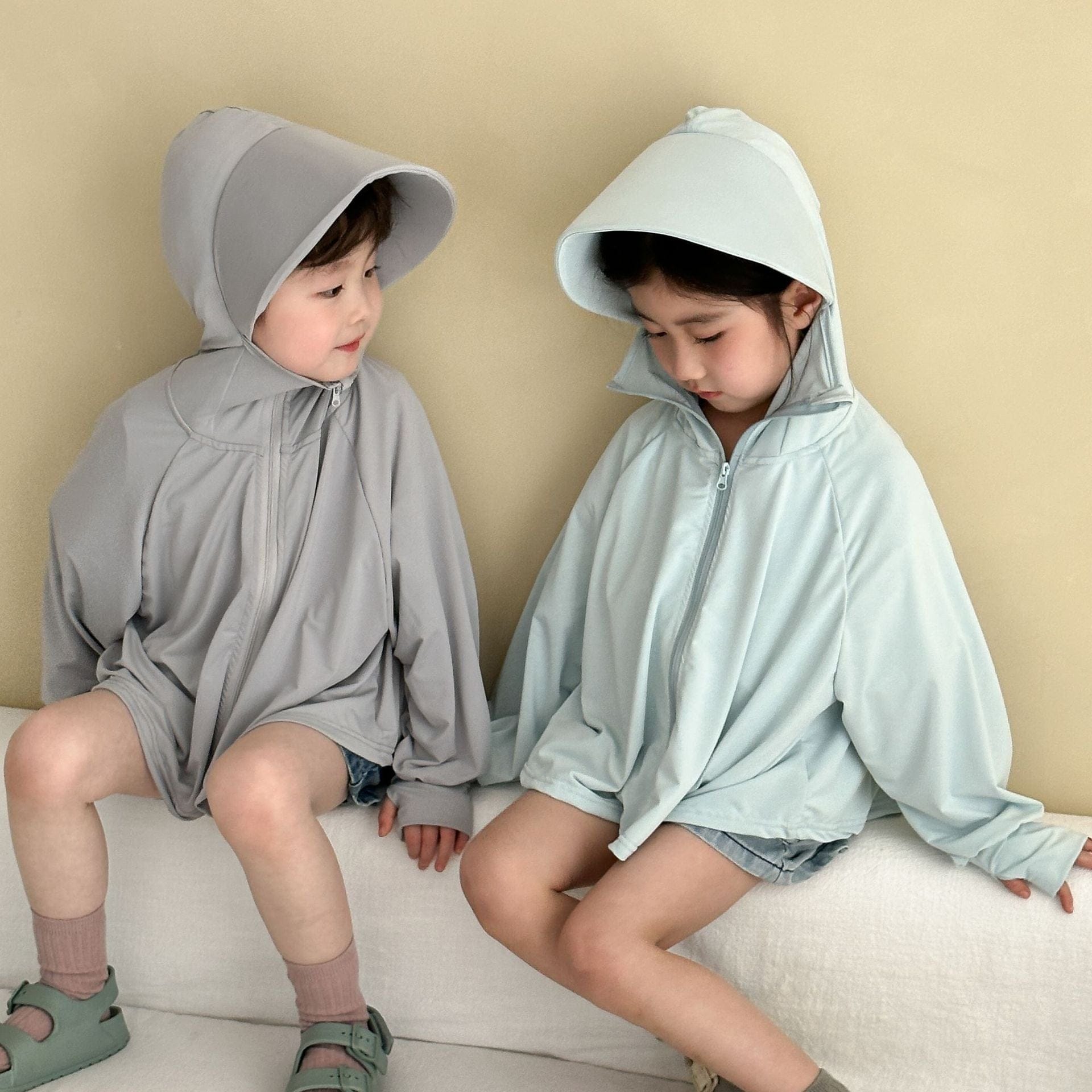 ショートコート・ジャケット・ジャンパー ビッグバイザーフードサンスクリーンジャケット【mh0009827】