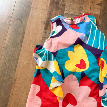 ノースリーブワンピース カラフルプリントノースリーブワンピース【mh0010182】