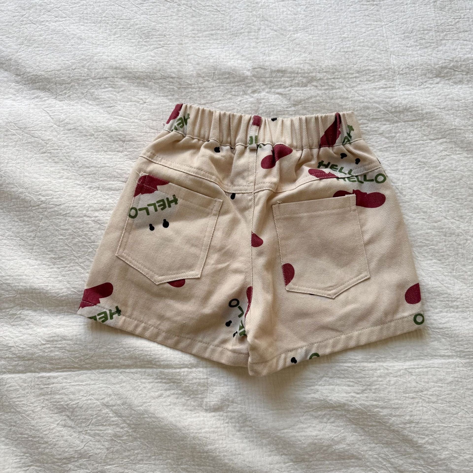 ハーフパンツ・ショートパンツ いちご/レターロゴプリントショートパンツ【mh0010185】