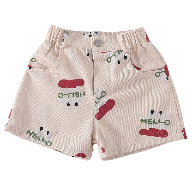 ハーフパンツ・ショートパンツ いちご/レターロゴプリントショートパンツ【mh0010185】